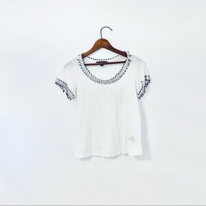 Elizabeth & James | safety pin plain white tee